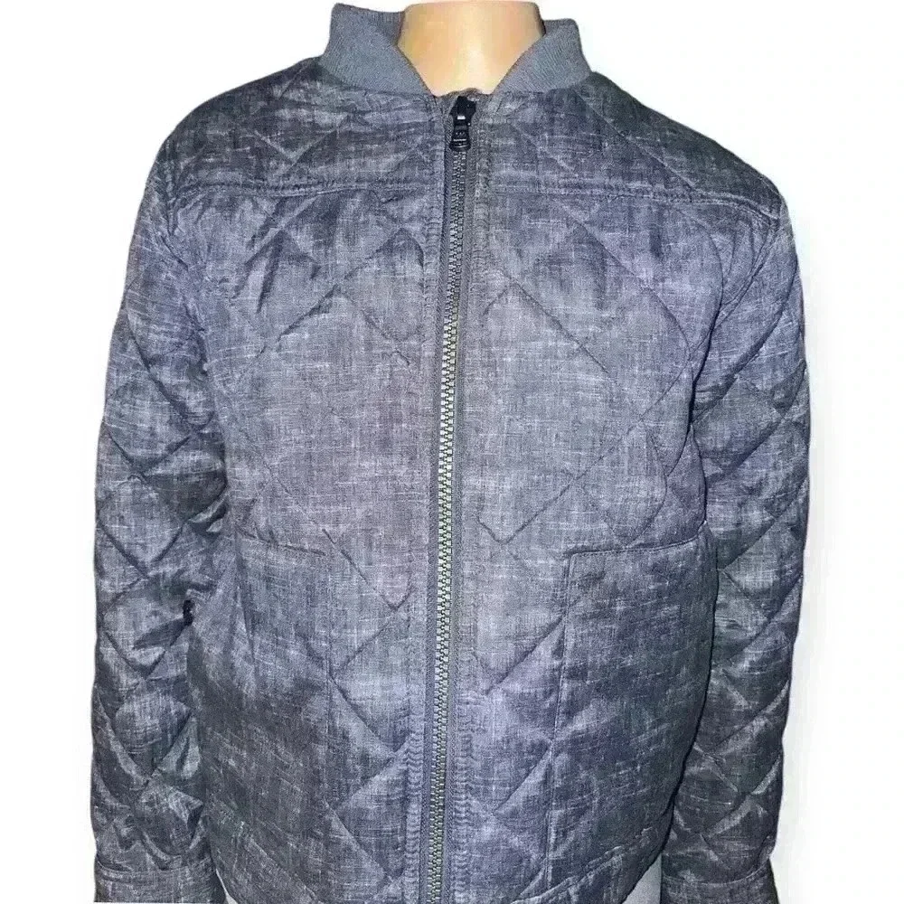 Michael Kors boys Stylish Quilted Bomber Jacket Orange Lining jacket size 18/20